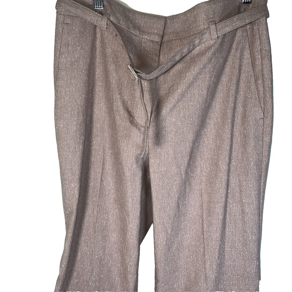 AnnTaylor Women’s Tie Waist, Wide Leg Dress Pants In Rayon. Poly, & Spandex 8 - Picture 5 of 12